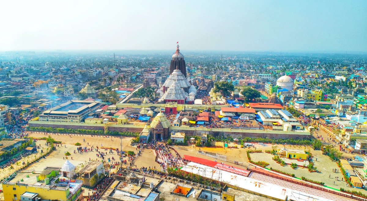 Aerial view of Shree Jagannath Temple Puri